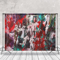 Aperturee - Abstract Red Green Graffiti Wall Backdrop For Photo