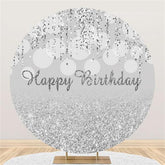 Aperturee Amazing And Glitter Circle Happy Birthday Backdrop