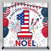 Aperturee - American Flag Balloons Custom 1st Birthday Backdrop