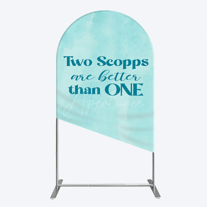 Aperturee - Aperturee 2 Scopps Are Better Than One Birthday Arch Backdrop