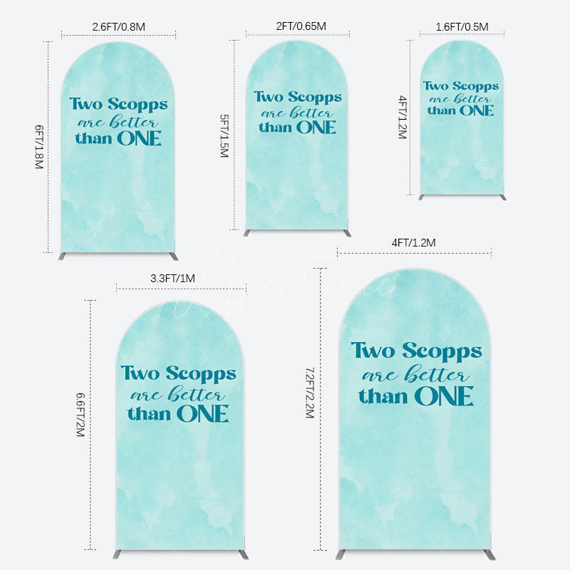 Aperturee - Aperturee 2 Scopps Are Better Than One Birthday Arch Backdrop