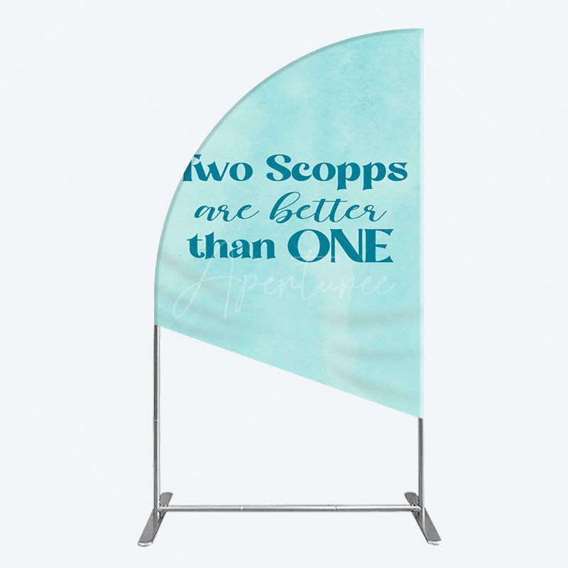 Aperturee - Aperturee 2 Scopps Are Better Than One Birthday Half Moon Arch Backdrop