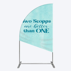 Aperturee - Aperturee 2 Scopps Are Better Than One Birthday Half Moon Arch Backdrop