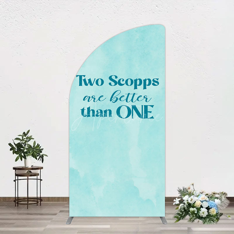 Aperturee - Aperturee 2 Scopps Are Better Than One Birthday Half Moon Arch Backdrop