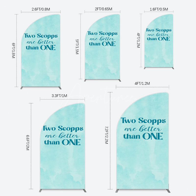 Aperturee - Aperturee 2 Scopps Are Better Than One Birthday Half Moon Arch Backdrop