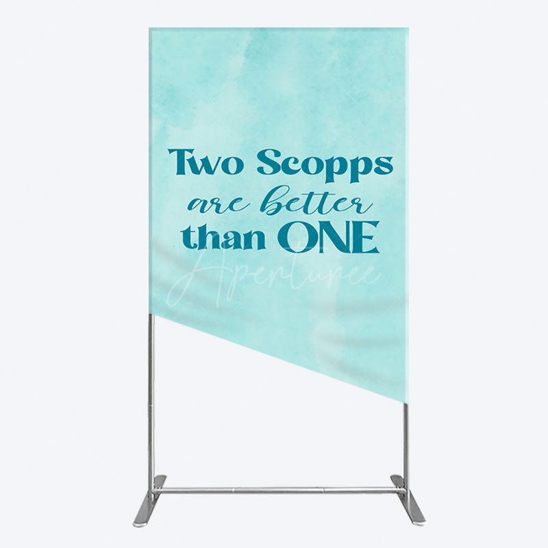 Aperturee - Aperturee 2 Scopps Are Better Than One Birthday Rectangle Backdrop