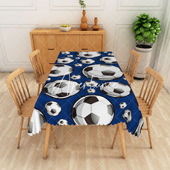 Aperturee - Aperturee 3D Football Print Home Party Rectangular Tablecloth