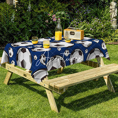Aperturee - Aperturee 3D Football Print Home Party Rectangular Tablecloth