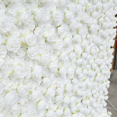 Aperturee - Aperturee 3D Solid White Flower Birthday Party Backdrop Decor