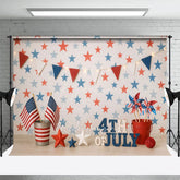 Aperturee - Aperturee 4th Of July American Flags Stars Cake Smash Backdrop