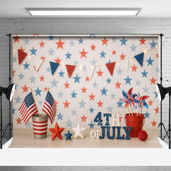 Aperturee - Aperturee 4th Of July American Flags Stars Cake Smash Backdrop