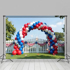 Aperturee - Aperturee 4th of July Balloon Arch Independence Day Backdrop