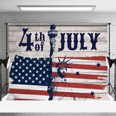 Aperturee - Aperturee 4th Of July Wooden American Flag Holiday Backdrop
