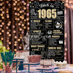 Aperturee - Aperturee 60th Birthday Back in 1965 Gold Door Cover for Men