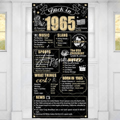 Aperturee - Aperturee 60th Birthday Back in 1965 Gold Door Cover for Men
