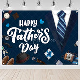 Aperturee - (7 Day Delivery)Aperturee Blue Tie Happy Father’s Day Backdrop for Festive Decor