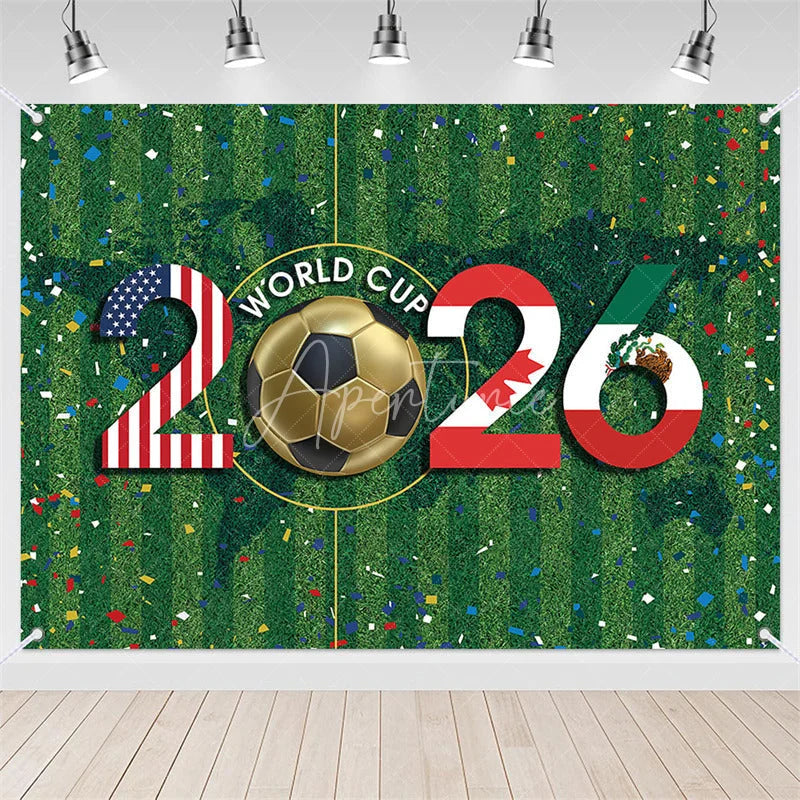 Aperturee - (7 Day Delivery)Aperturee Vibrant Soccer Green Field Tournament 2026 Holiday Backdrop