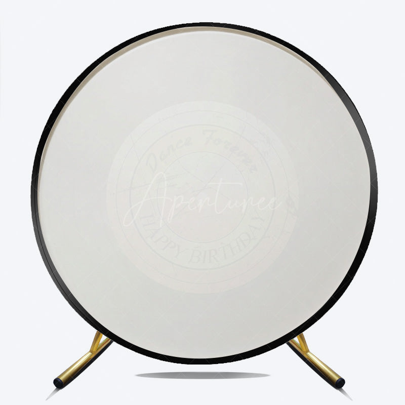 Aperturee - Aperturee 70s Disco Dance Forever Birthday Round Backdrop Retro Vinyl Record Design Groovy Themed Party Photo Prop Decor