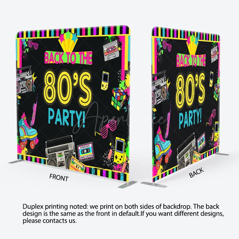 Aperturee - Aperturee 80S Theme Fabric Backdrop Cover for Back To School