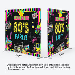 Aperturee - Aperturee 80S Theme Fabric Backdrop Cover for Back To School