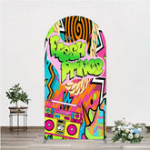 Aperturee - Aperturee 90s Hip Hop Themed Fresh Prince Arch Backdrop Retro Graffiti Art for Baby Shower Throwback Birthday Party Decor