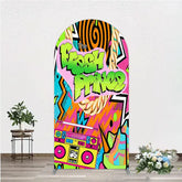 Aperturee - Aperturee 90s Hip Hop Themed Fresh Prince Arch Backdrop Retro Graffiti Art for Baby Shower Throwback Birthday Party Decor