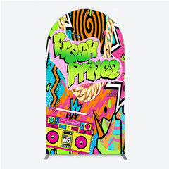 Aperturee - Aperturee 90s Hip Hop Themed Fresh Prince Arch Backdrop Retro Graffiti Art for Baby Shower Throwback Birthday Party Decor