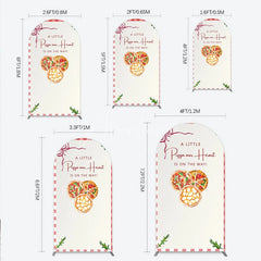 Aperturee - Aperturee A Little Pizza Our Heart is on the Way Arch Backdrop Italian Food Themed Red Gingham Baby Shower Decor