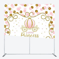 Aperturee - Aperturee A Little Princess Is On Her Way Fabric Backdrop Cover for Baby Shower