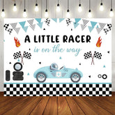 Aperturee - Aperturee A Little Racer Is On The Way Baby Shower Backdrop