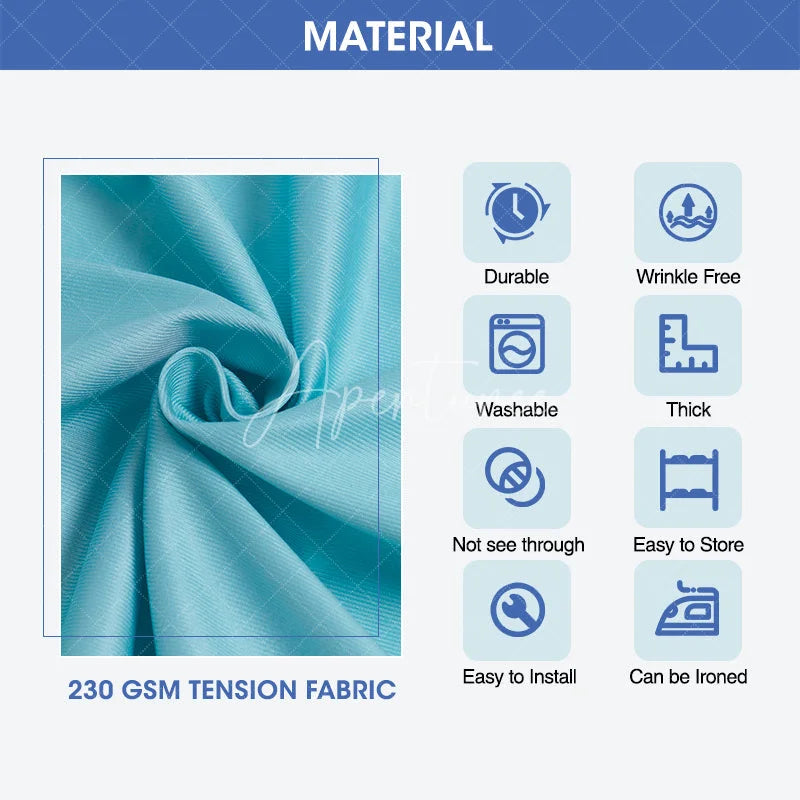 Aperturee - Aperturee A Little Snowflake Is On The Way Round Backdrop Winter Blue Baby Shower Decor