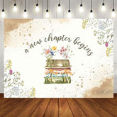 Aperturee - Aperturee A New Chapter Begins Books Floral Birthday Backdrop