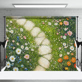 Aperturee - Aperturee A Path Full Of Flowers Sweet Spring Wedding Backdrop