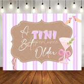 Aperturee - Aperturee A Tini Bit Older Martini Birthday Backdrop for Her Funny Cocktail Themed Party Pink Adult Bachelorette Decor