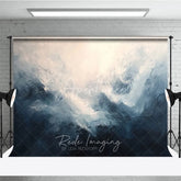 Aperturee - Aperturee Abstract Blue and White Textured Photography Backdrop Dramatic Artistic Gradient Studio Photo Prop for Creative Shoots