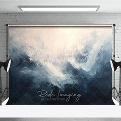 Aperturee - Aperturee Abstract Blue and White Textured Photography Backdrop Dramatic Artistic Gradient Studio Photo Prop for Creative Shoots