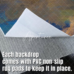 Aperturee - Aperturee Abstract Blue Brown Mixed Texture Fabric Floor Mat