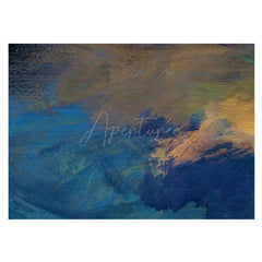 Aperturee - Aperturee Abstract Blue Brown Mixed Texture Rubber Floor Mat