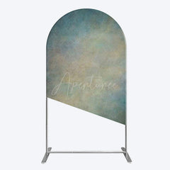 Aperturee - Aperturee Abstract Blue Yellow Mixed Pattern Arch Backdrop