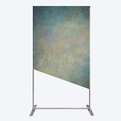 Aperturee - Aperturee Abstract Blue Yellow Mixed Pattern Rectangle Backdrop