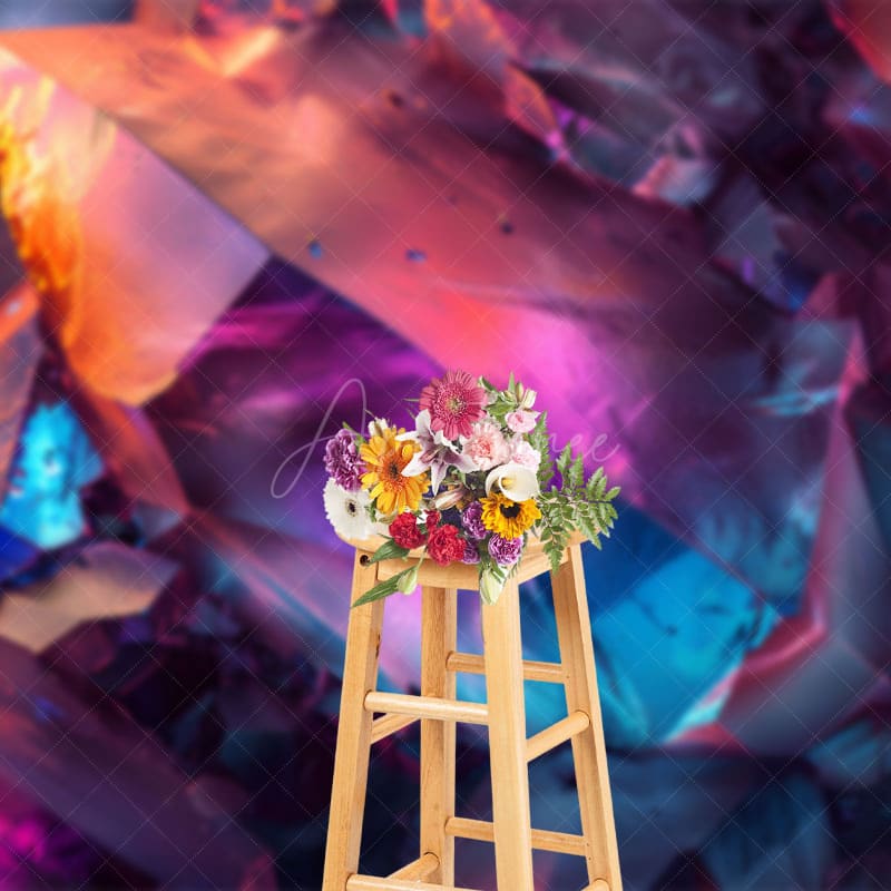 Aperturee - Aperturee Abstract Colorful Crystal Fine Art Photo Backdrop