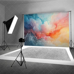 Aperturee - Aperturee Abstract Colorful Dreamy Cloud Photography Backdrop Ethereal Sky Gradient for Professional Studio Portraits