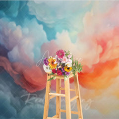 Aperturee - Aperturee Abstract Colorful Dreamy Cloud Photography Backdrop Ethereal Sky Gradient for Professional Studio Portraits