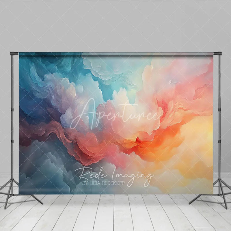 Aperturee - Aperturee Abstract Colorful Dreamy Cloud Photography Backdrop Ethereal Sky Gradient for Professional Studio Portraits