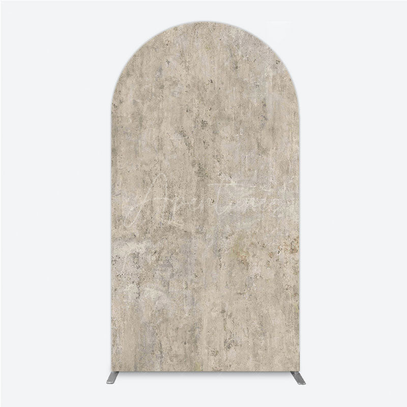 Aperturee - Aperturee Abstract Concrete Texture Arch Backdrop Gray Cement Wall Photography Minimalist Fine Art Studio Photo Prop