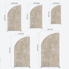 Aperturee - Aperturee Abstract Concrete Texture Half Moon Arch Backdrop Gray Cement Wall Photography Minimalist Fine Art Studio Photo Prop