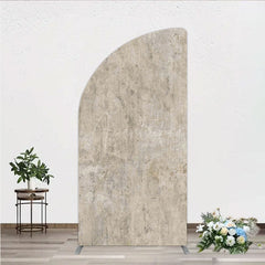 Aperturee - Aperturee Abstract Concrete Texture Half Moon Arch Backdrop Gray Cement Wall Photography Minimalist Fine Art Studio Photo Prop