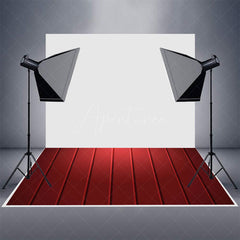 Aperturee - Aperturee Abstract Dark Red Stripe Pattern Rubber Floor Mat