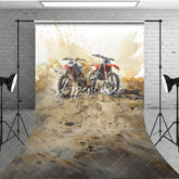 Aperturee - Aperturee Abstract Dirt Sand Motorcycle Sports Sweep Backdrop