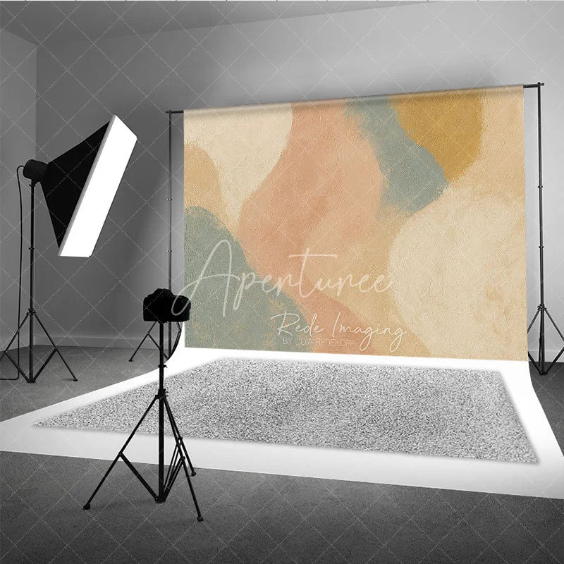 Aperturee - Aperturee Abstract Earth Tone Texture Photography Backdrop Modern Minimalist Studio Portrait Decor